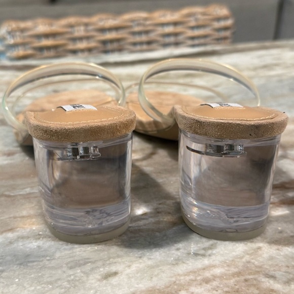 Women’s STEVE MADDEN Issy clear vinyl strappy mule sandals- Size 8 - Picture 4 of 8